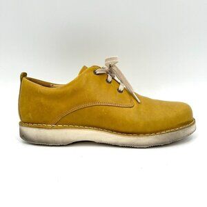 SAMUEL HUBBARD Men's Yellow Leather Lace Up Business Casual Shoes Size 11